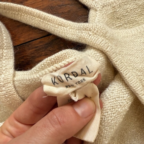 KORDAL Wool Cream Knit Tank Top | Size M - Picture 2 of 5